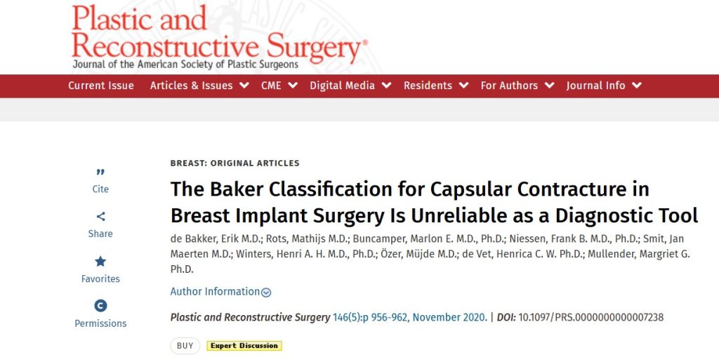 capsular contracture Baker Clasification